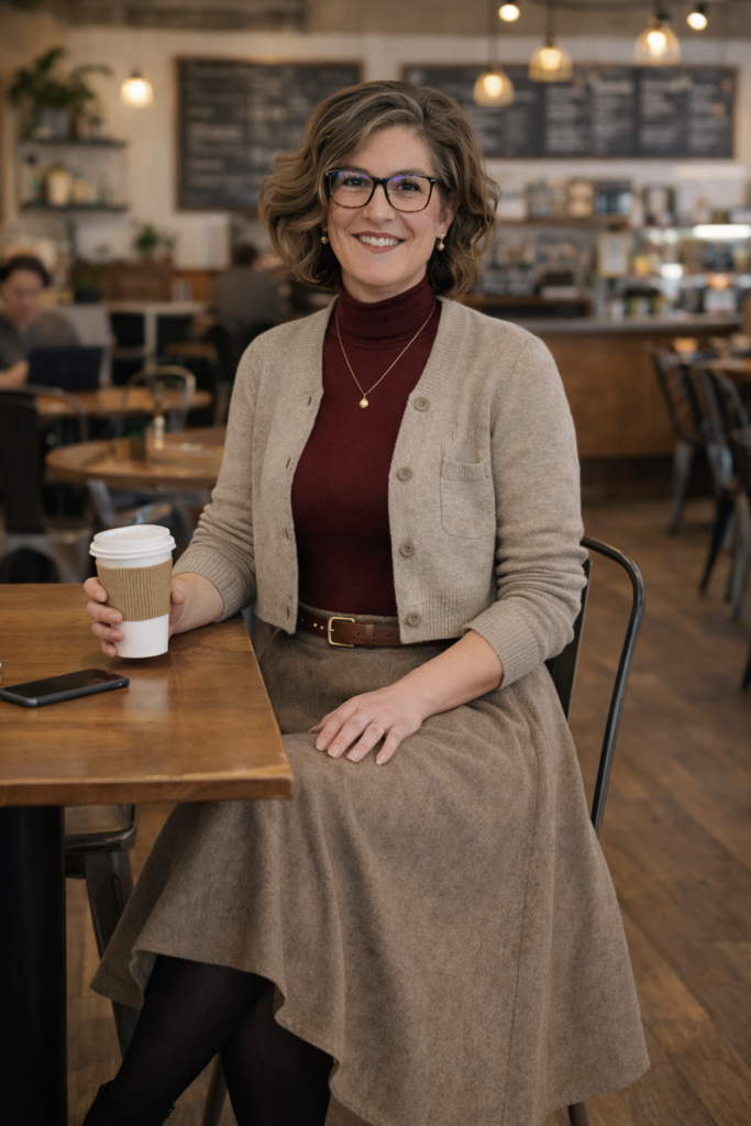 Transgender Outfits #1: Garnet-Centered Workday Outfit